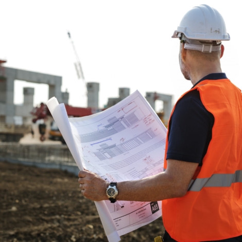 Blueprint Architect Career Structure Construction Concept